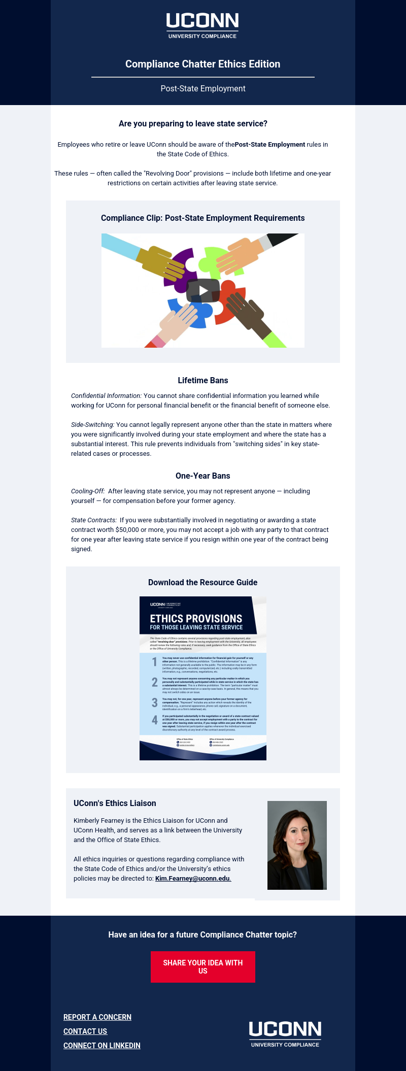 Compliance Chatter Ethics Edition Post-State Employment
