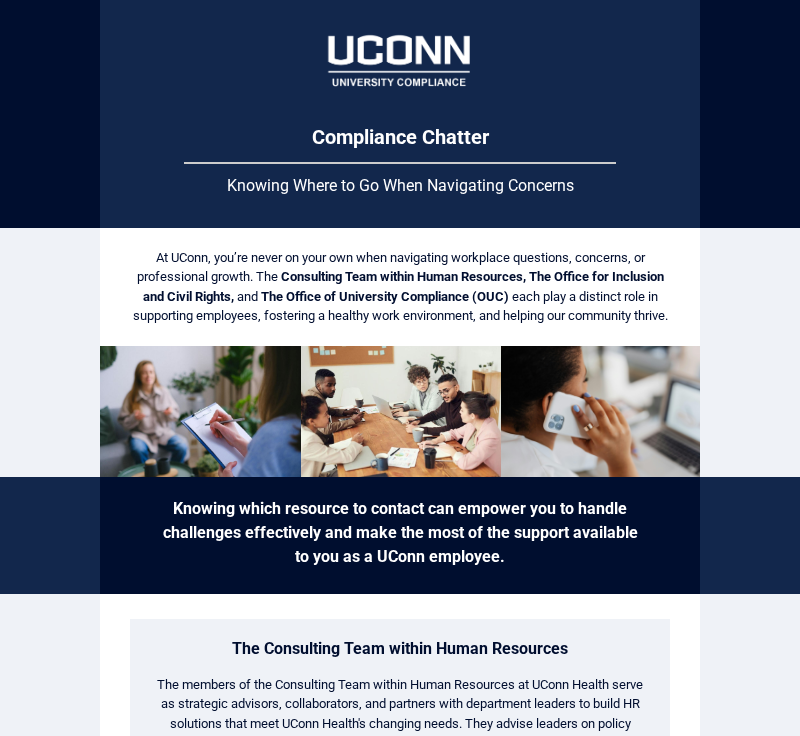 UCH Where to go when navigating concerns