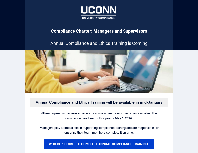 Managers Annual Training is Coming